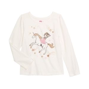 Epic Threads 3T White Unicorn T-Shirt for Toddler Girls